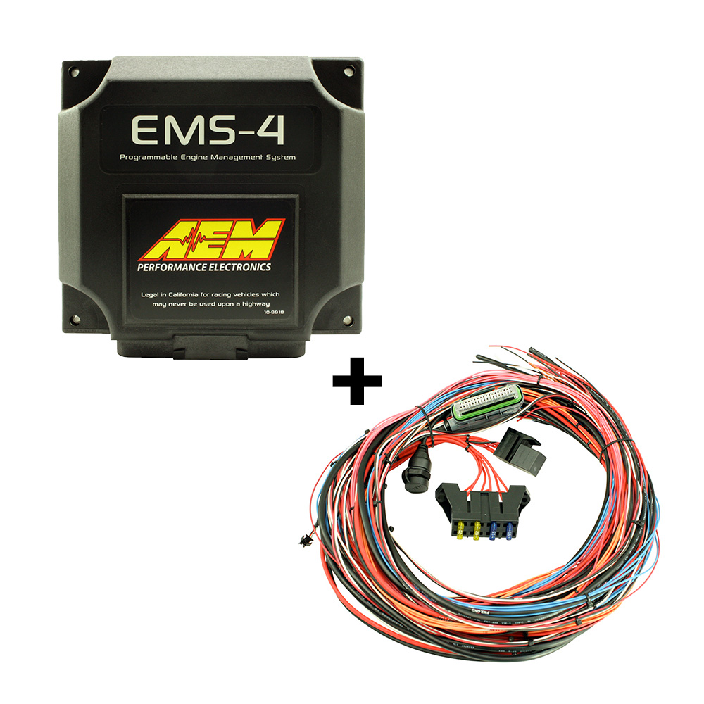 กล่องจูน AEM  EMS-4 (30-6905) + สาย Universal Wiring Harness 96" ชุดใหญ่ (30-2905-96)